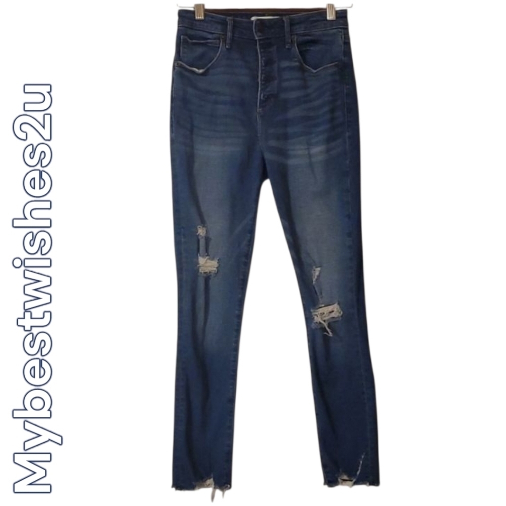 Abercrombie & Fitch Jeans Women's Size 2 Blue Button-fly curve love Jeans super